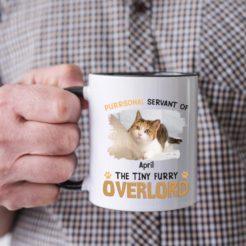 ETT2792 Purrsonal Servant Of Tiny Overlord Cat-Personalized Custom Coffee Mug