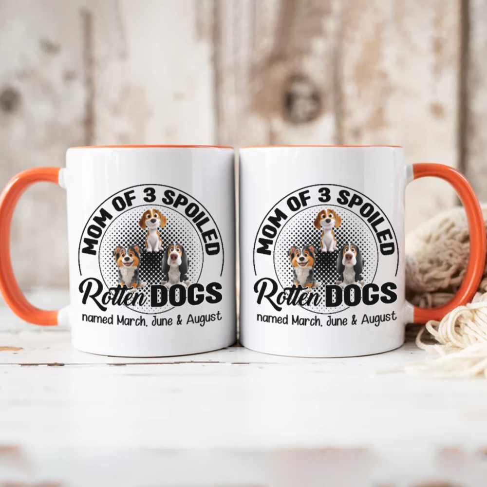 Miah1505a Dad Mom Of A Spoiled Rotten Dog 3D-Personalized Custom Coffee Mug