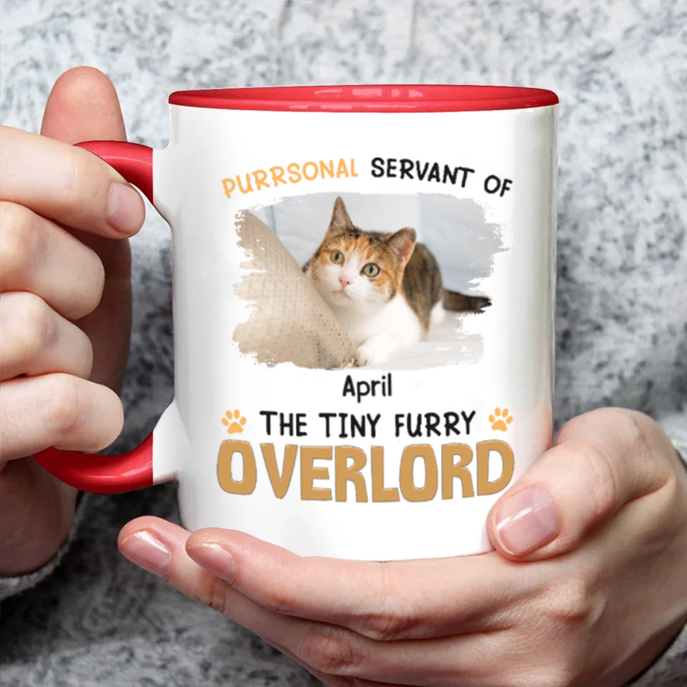 ETT2792 Purrsonal Servant Of Tiny Overlord Cat-Personalized Custom Coffee Mug