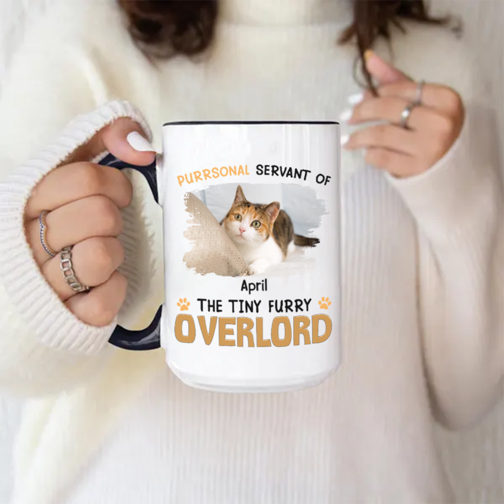 ETT2792 Purrsonal Servant Of Tiny Overlord Cat-Personalized Custom Coffee Mug
