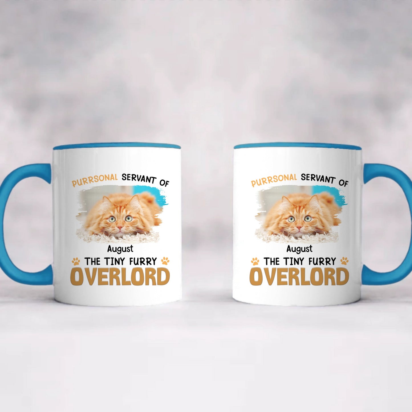 ETT2792 Purrsonal Servant Of Tiny Overlord Cat-Personalized Custom Coffee Mug