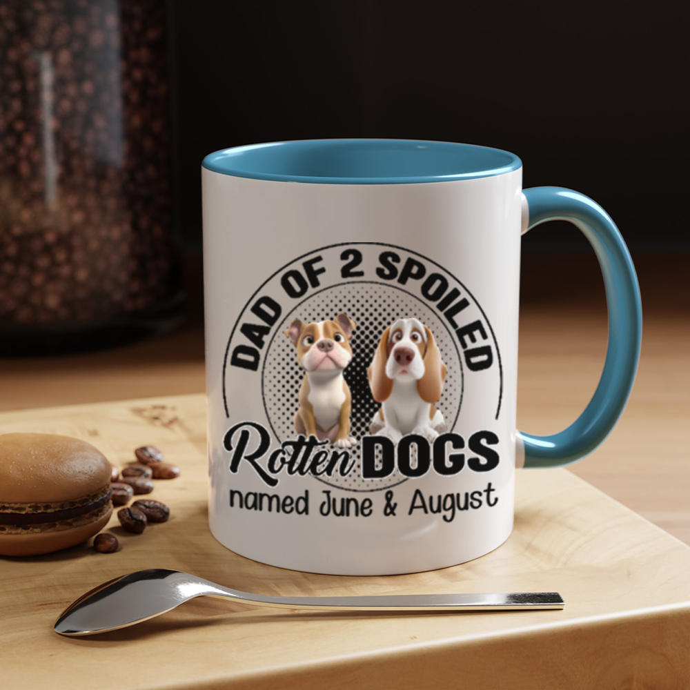 Miah1505a Dad Mom Of A Spoiled Rotten Dog 3D-Personalized Custom Coffee Mug