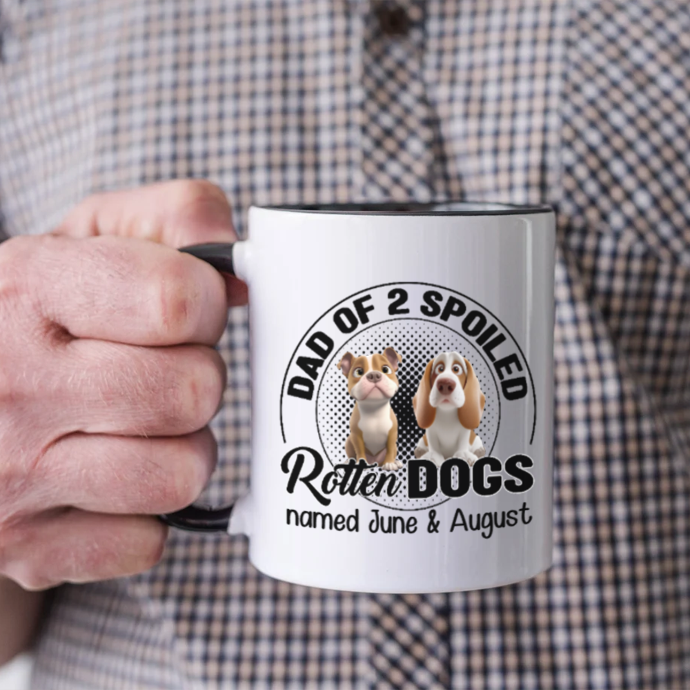 Miah1505a Dad Mom Of A Spoiled Rotten Dog 3D-Personalized Custom Coffee Mug