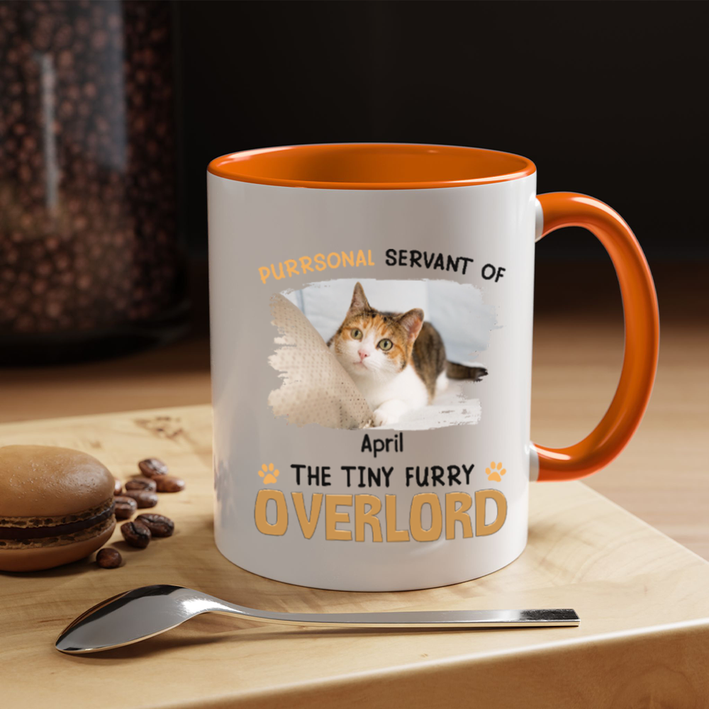 ETT2792 Purrsonal Servant Of Tiny Overlord Cat-Personalized Custom Coffee Mug