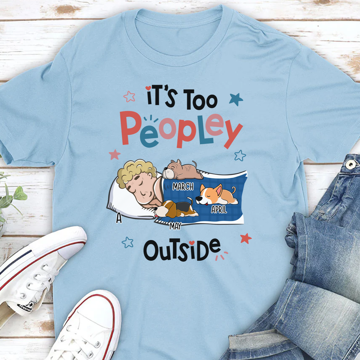 PST51 It's Too Peopley Outside Dog Lover-Personalized Custom