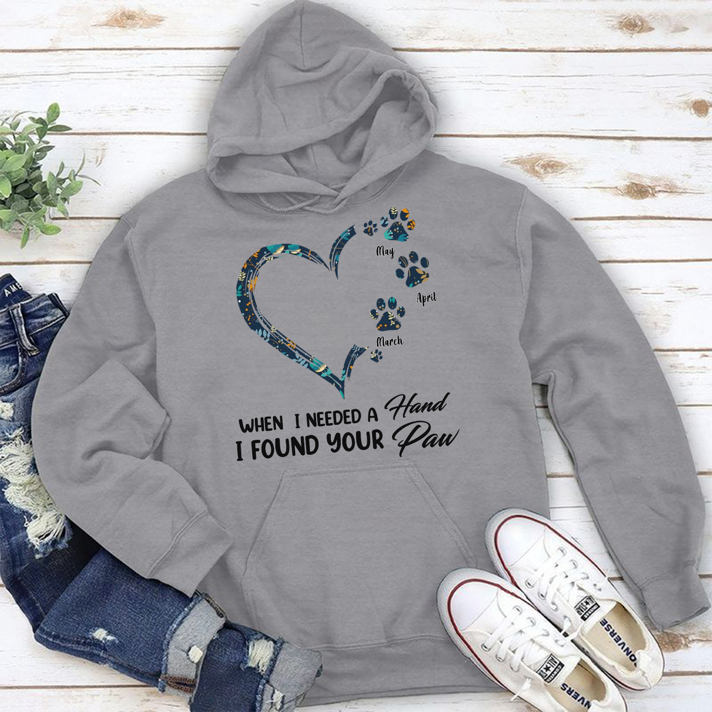 PST50 When I Needed A Hand I Found Your Paw-Personalized Custom