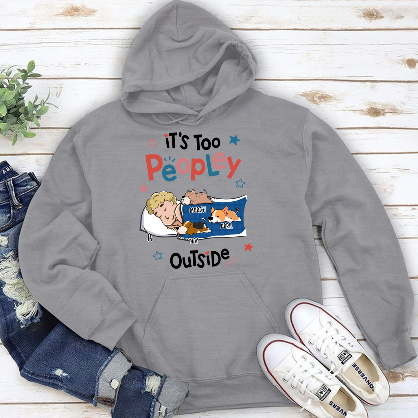 PST51 It's Too Peopley Outside Dog Lover-Personalized Custom