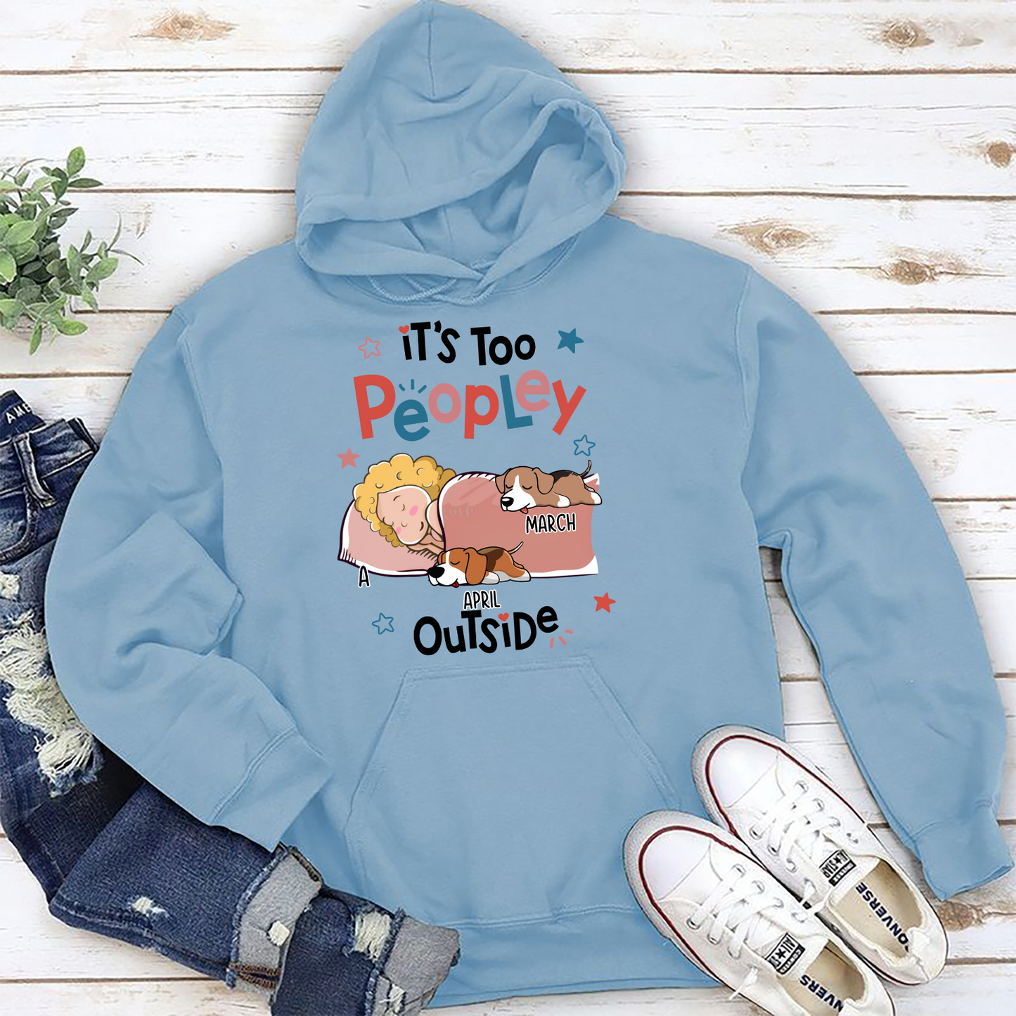 PST51 It's Too Peopley Outside Dog Lover-Personalized Custom