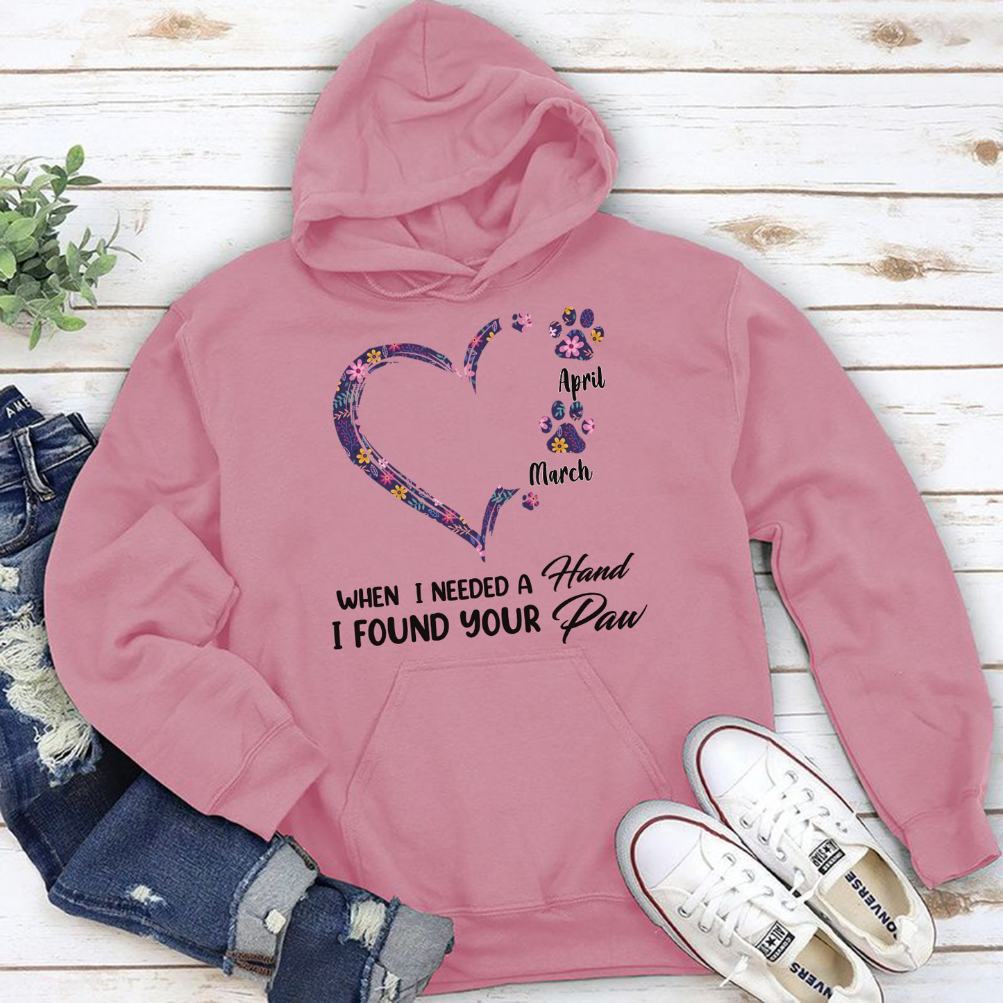 PST50 When I Needed A Hand I Found Your Paw-Personalized Custom