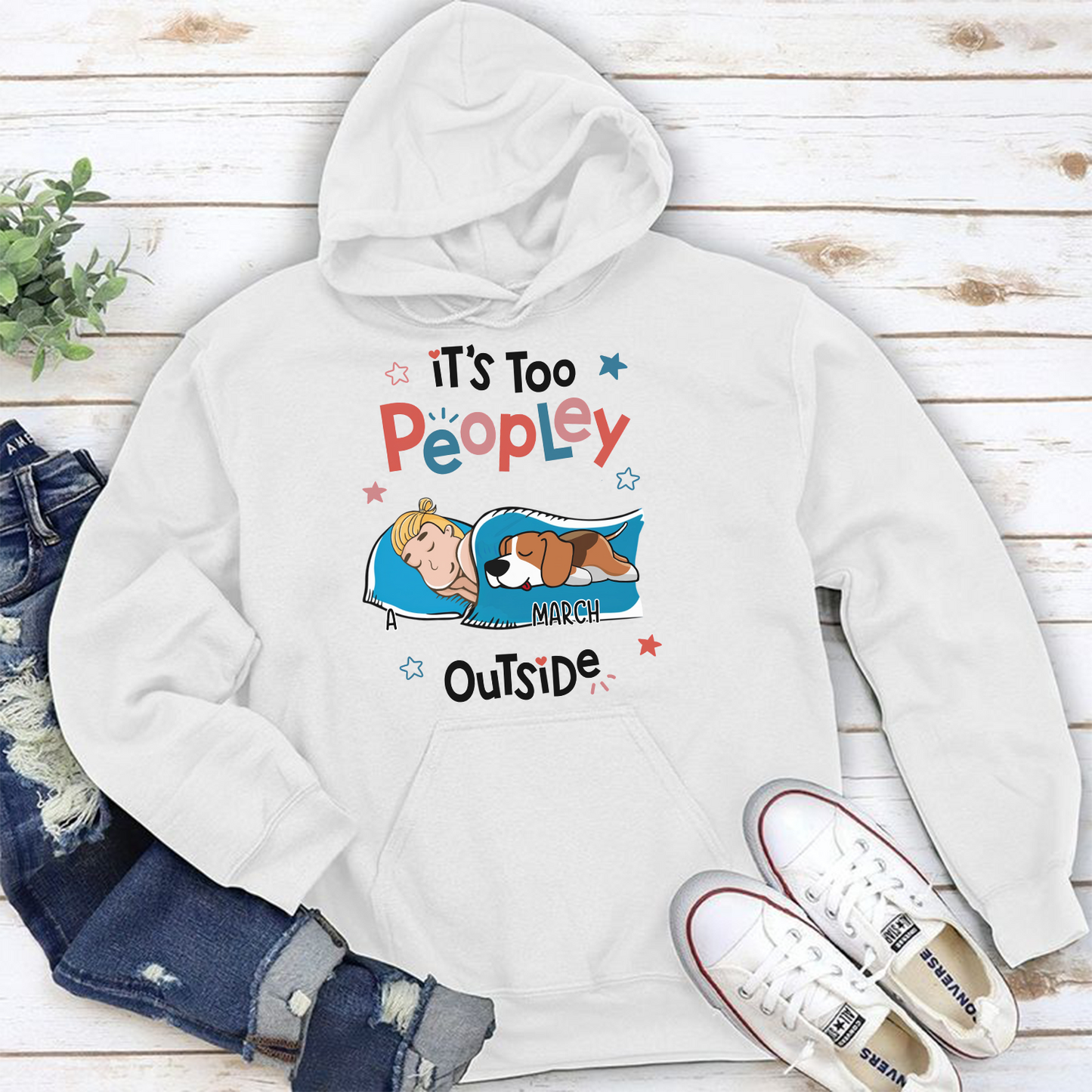 PST51 It's Too Peopley Outside Dog Lover-Personalized Custom