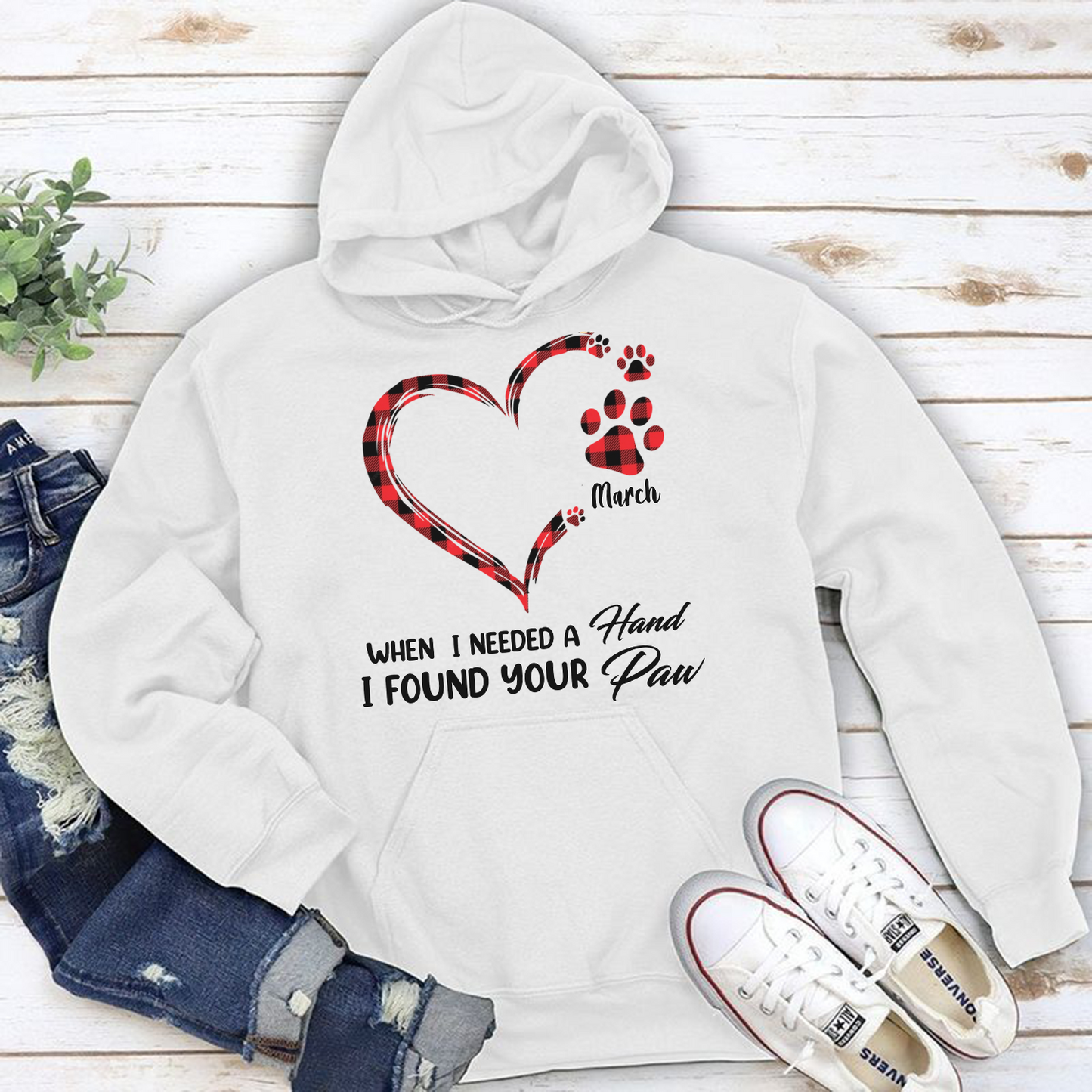 PST50 When I Needed A Hand I Found Your Paw-Personalized Custom
