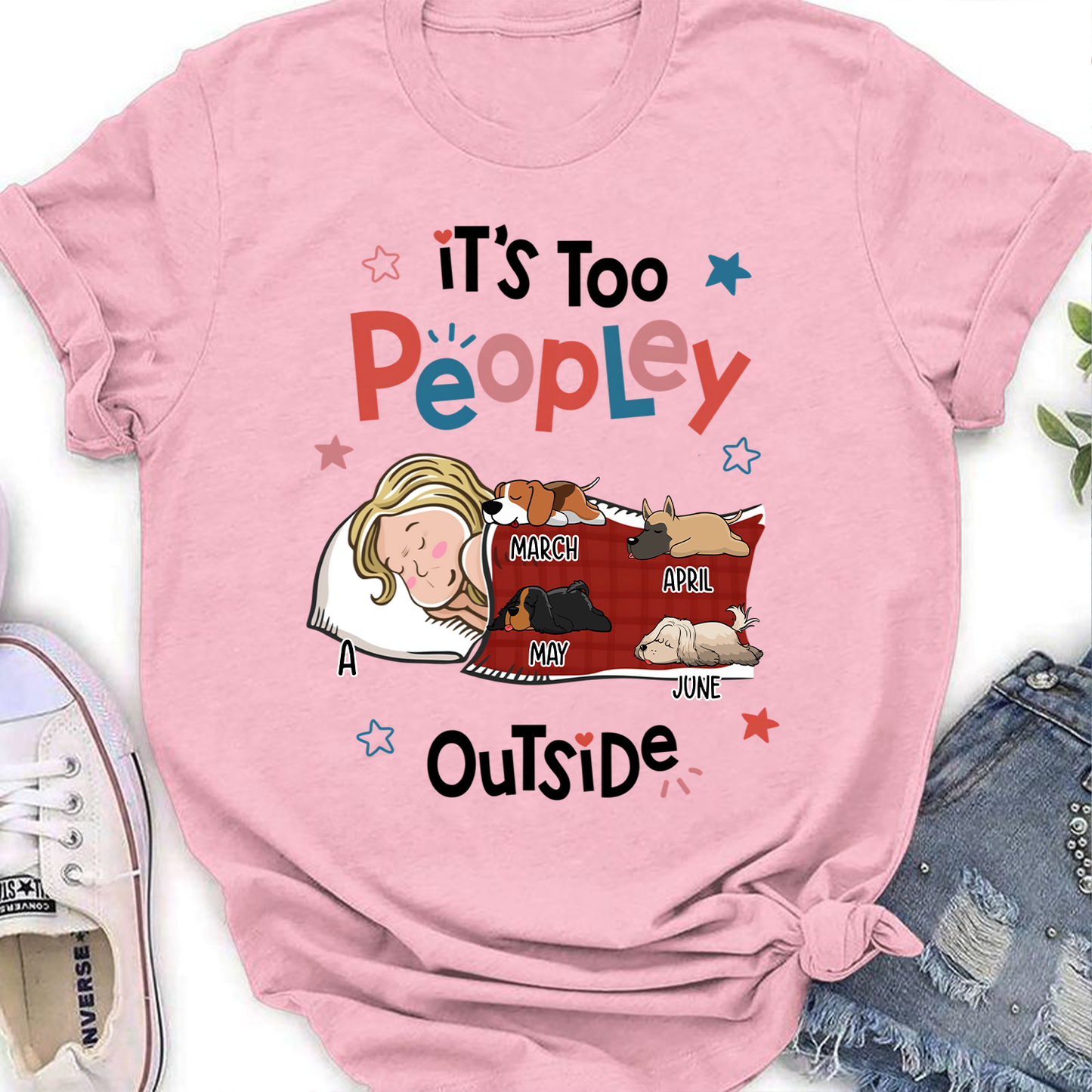 PST51 It's Too Peopley Outside Dog Lover-Personalized Custom