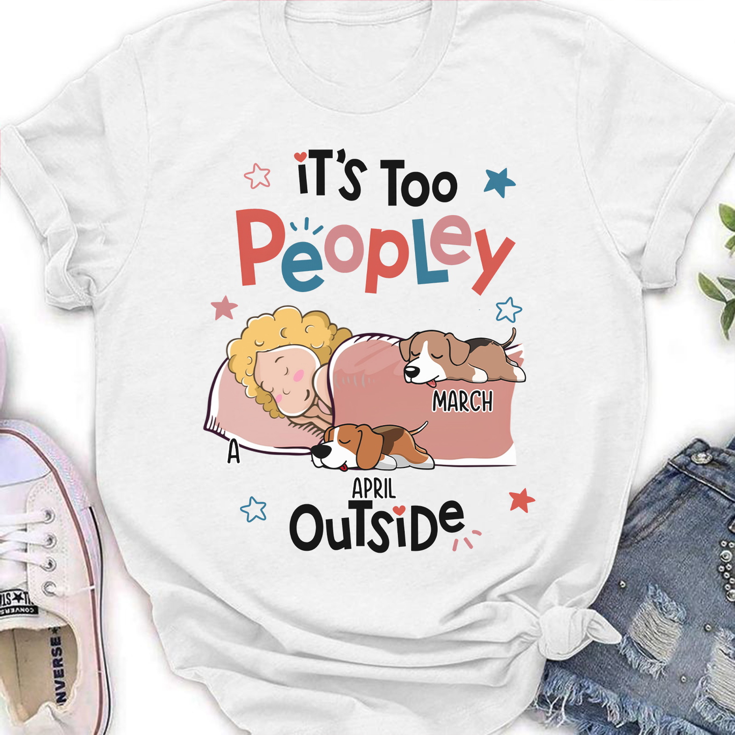 PST51 It's Too Peopley Outside Dog Lover-Personalized Custom