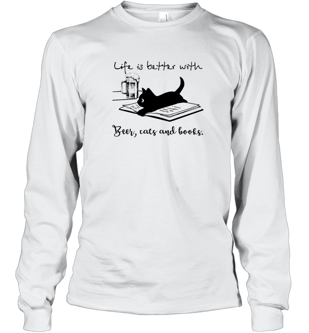 Miah869_beer Life Is Better With Beer, Cats And Books
