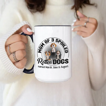 Miah1505a Dad Mom Of A Spoiled Rotten Dog 3D-Personalized Custom Coffee Mug