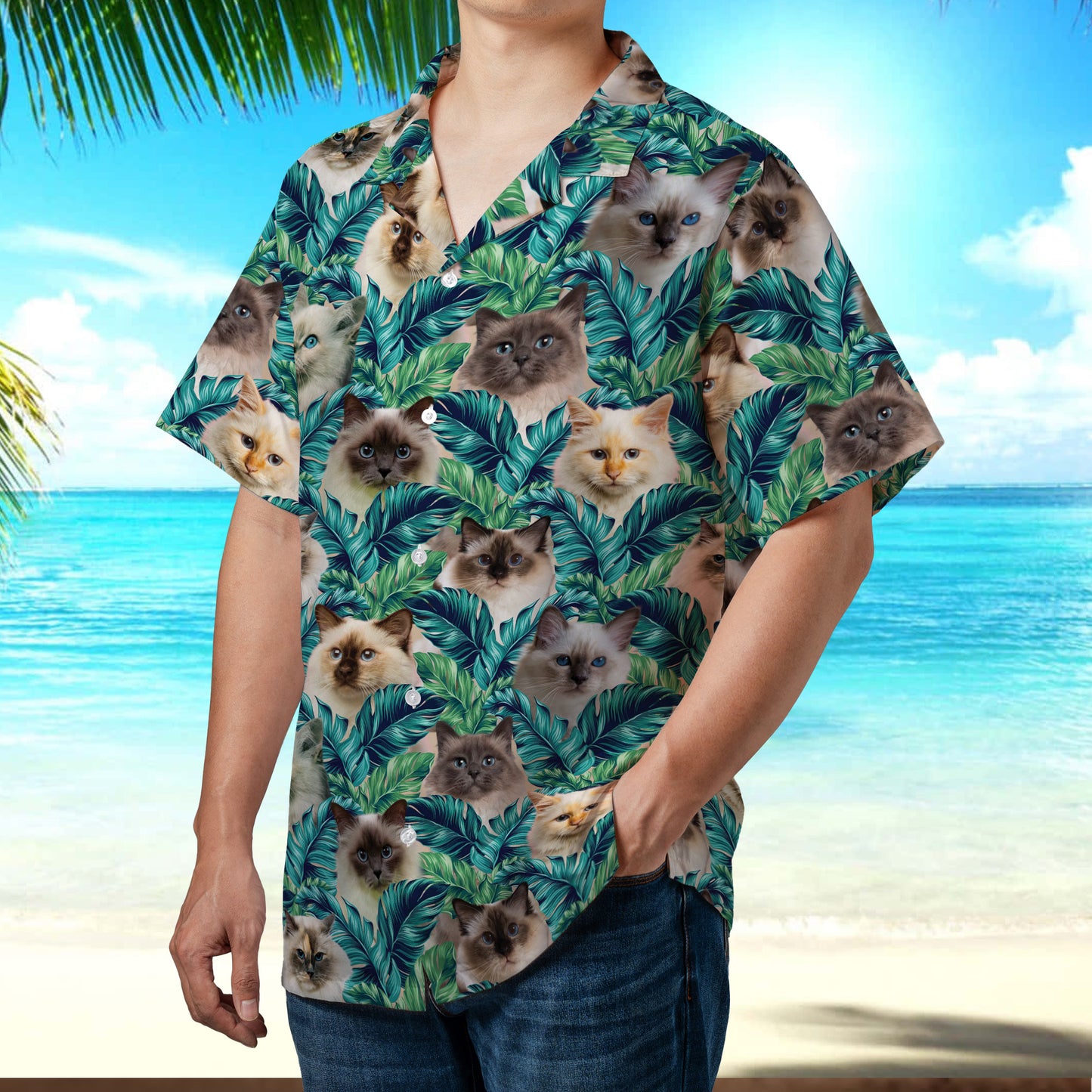 PSAH83 Birman Cat Hawaiian Shirt