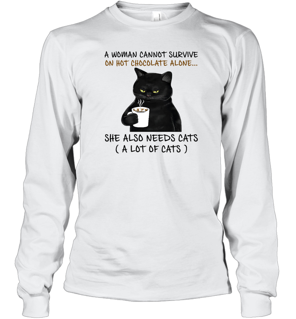 Miah1071_chocolate A Woman Cannot Survive On Hot Chocolate Alone She Also Needs Cats