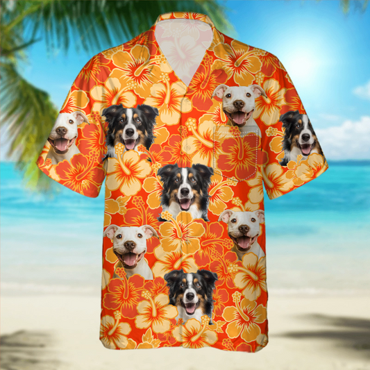 ETTA192 Personalized Photo Upload Dog Lover Hawaiian Shirt