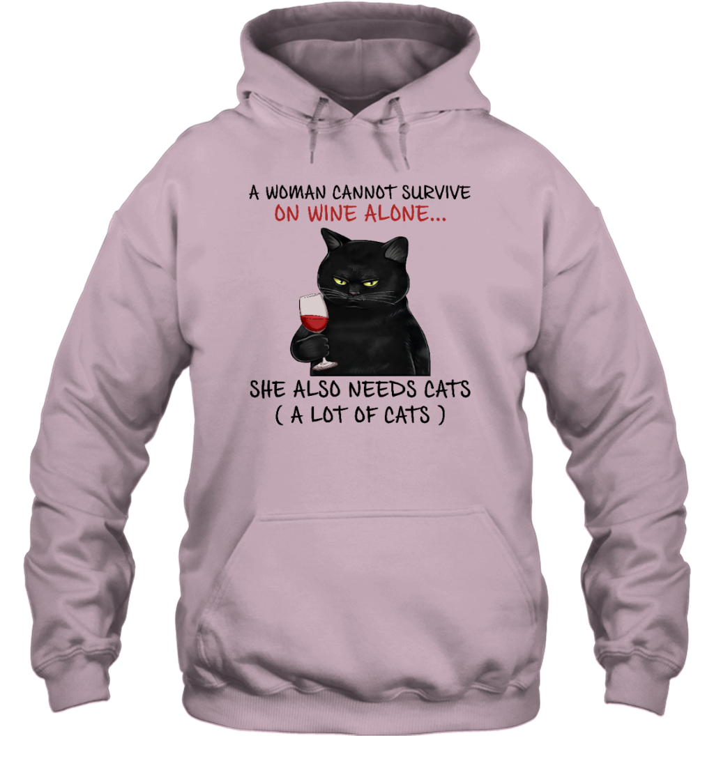 Miah1071_wine A Woman Cannot Survive On Wine Alone She Also Needs Cats