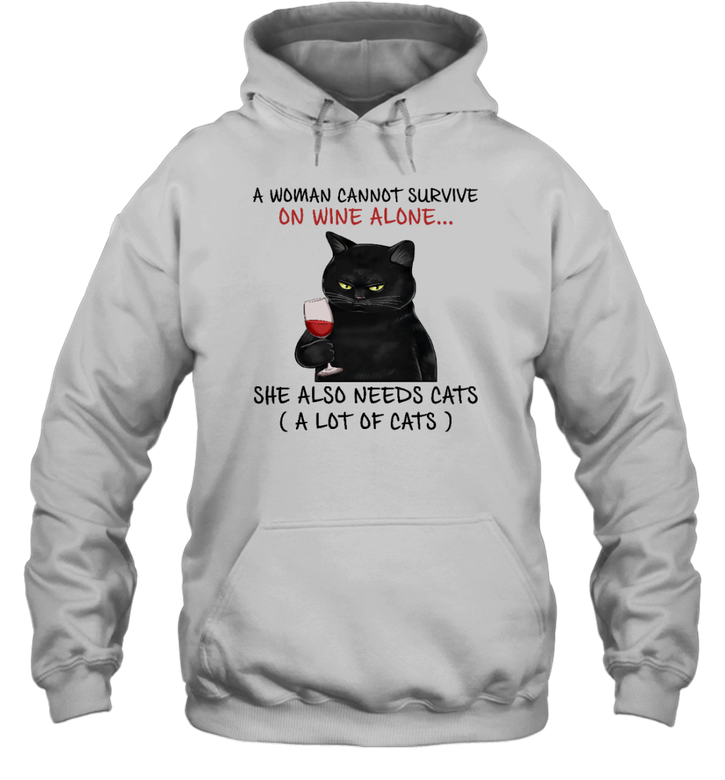 Miah1071_wine A Woman Cannot Survive On Wine Alone She Also Needs Cats