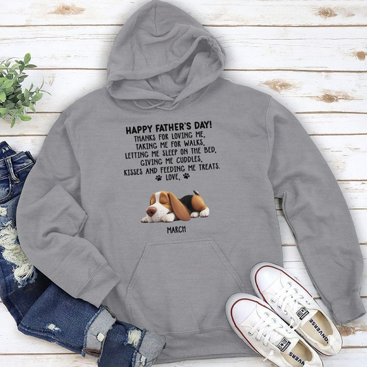 PST45 Happy Father's Day Thanks For Loving Me Dad-Personalized Custom