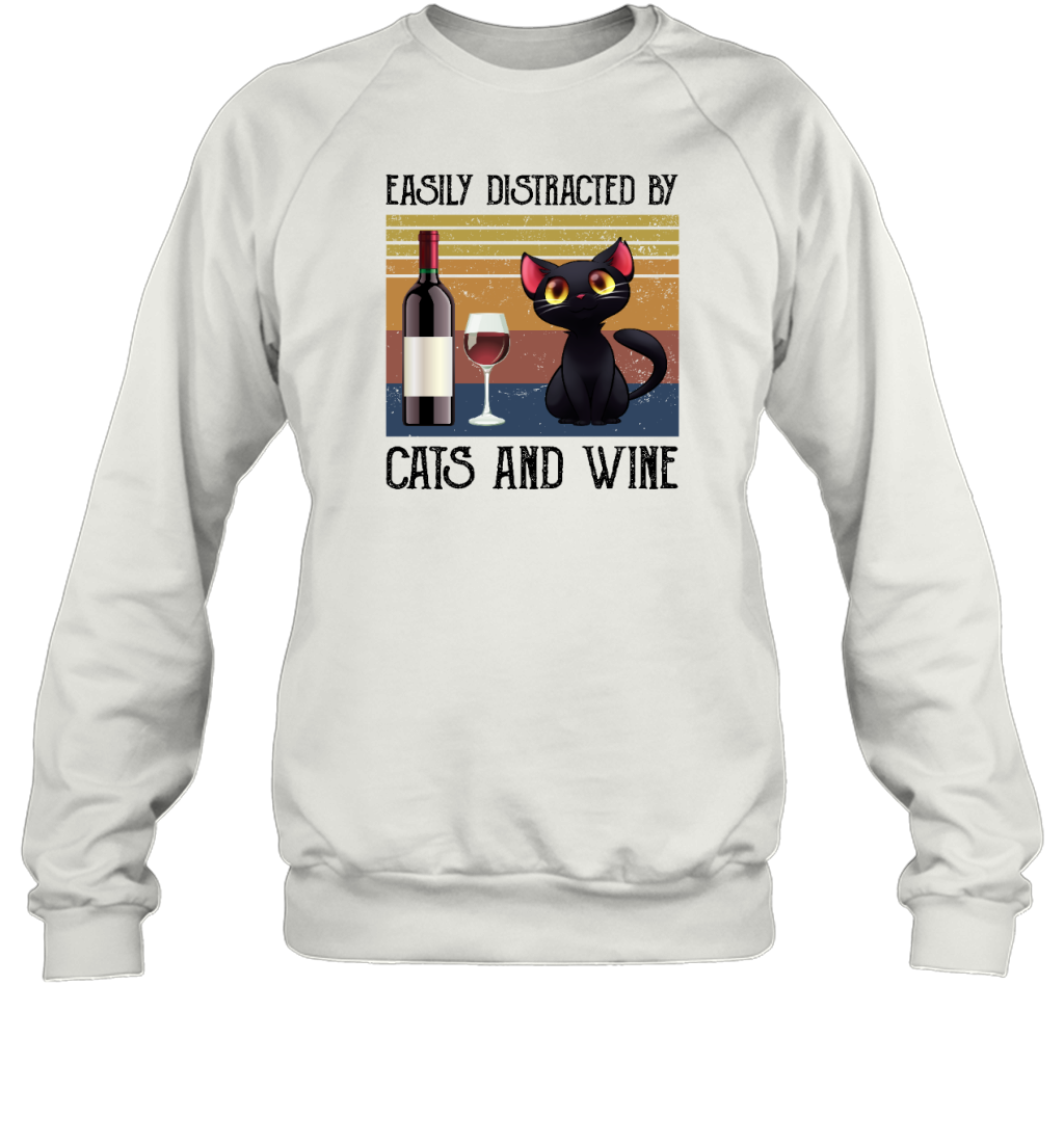 ETT262 Easily Distracted By Cats And Wine