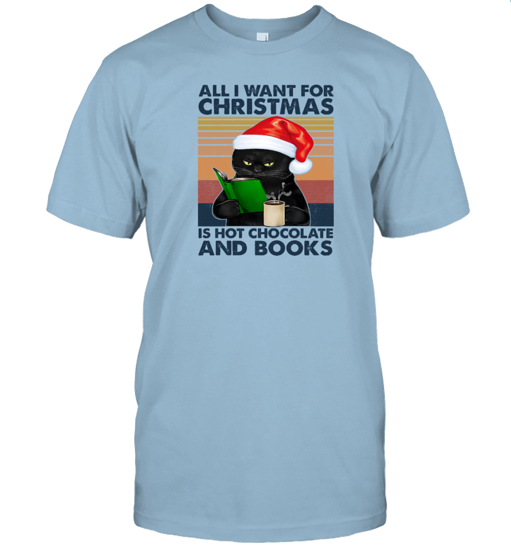 Miah888a All I Want For Christmas Is Hot Chocolate And Books Cat