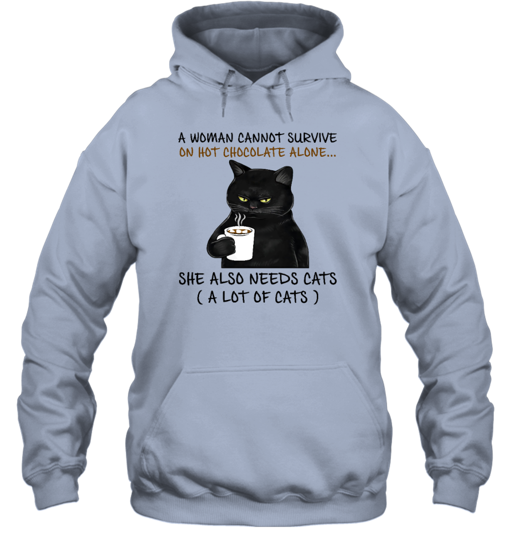 Miah1071_chocolate A Woman Cannot Survive On Hot Chocolate Alone She Also Needs Cats