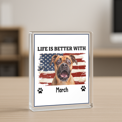PSA02 Life Is Better With Personalized Photo Upload Custom Acrylic Plaque