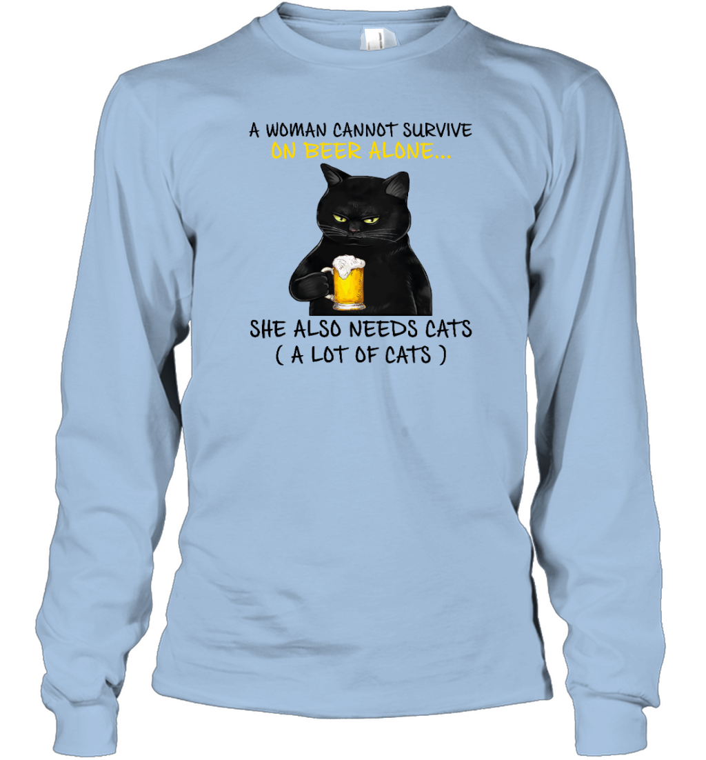 Miah1071_beer A Woman Cannot Survive On Beer Alone She Also Needs Cats