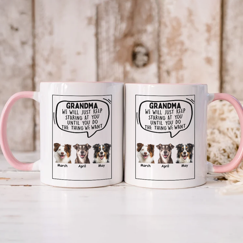 Miah1472 Dad Mom I Will Just Keep Staring At You Until You Do The Thing I Want-Personalized Custom Accent Mug