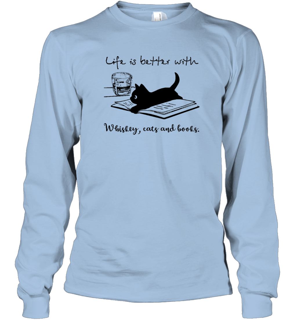 Miah869_whiskey Life Is Better With Whiskey, Cats And Books