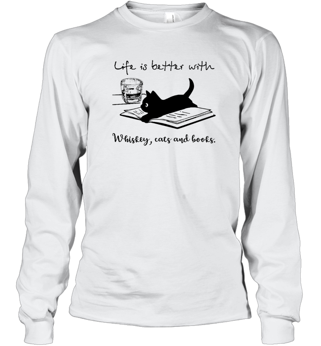 Miah869_whiskey Life Is Better With Whiskey, Cats And Books