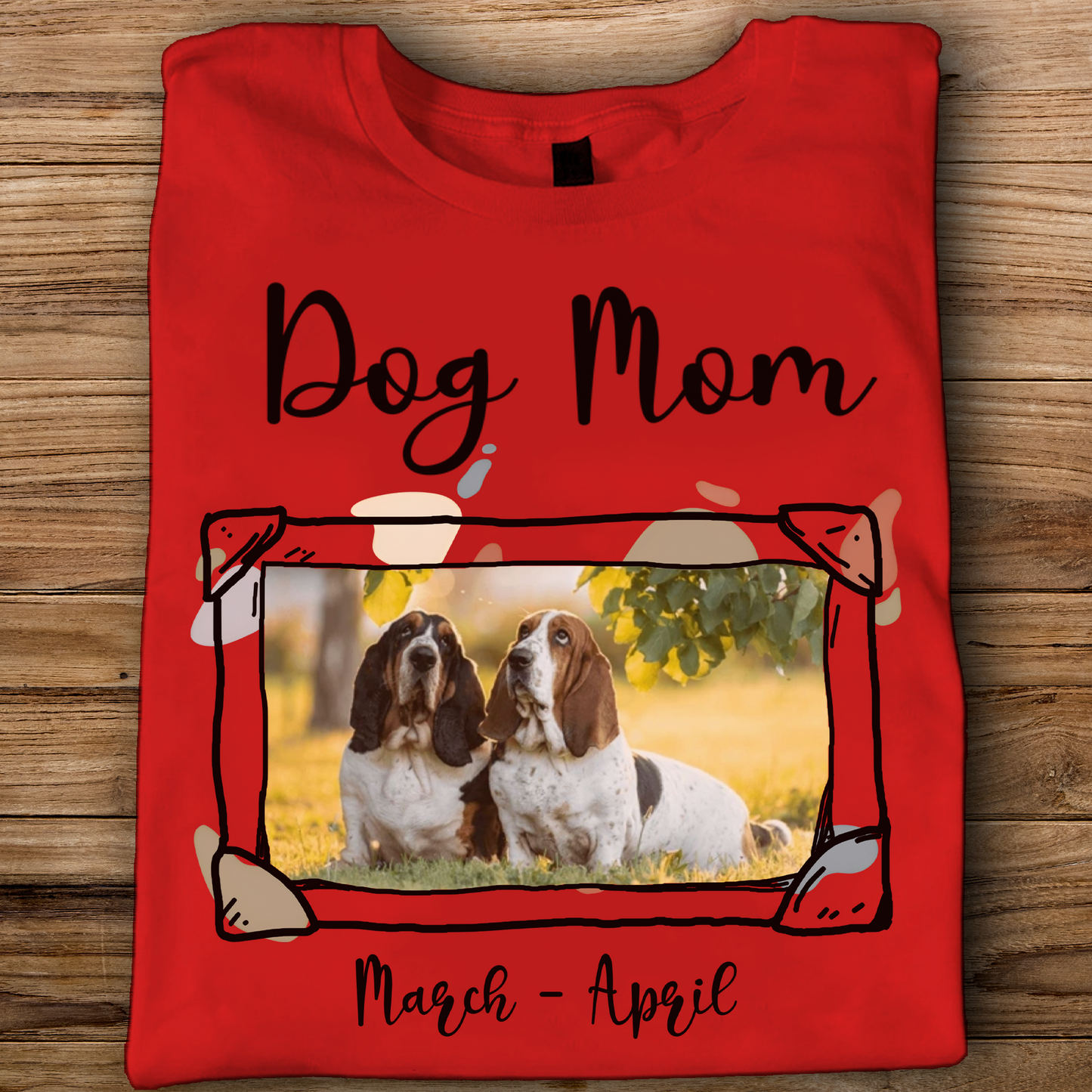 ETT2906 Dog Parents Photo Upload-Personalized Custom T-shirt