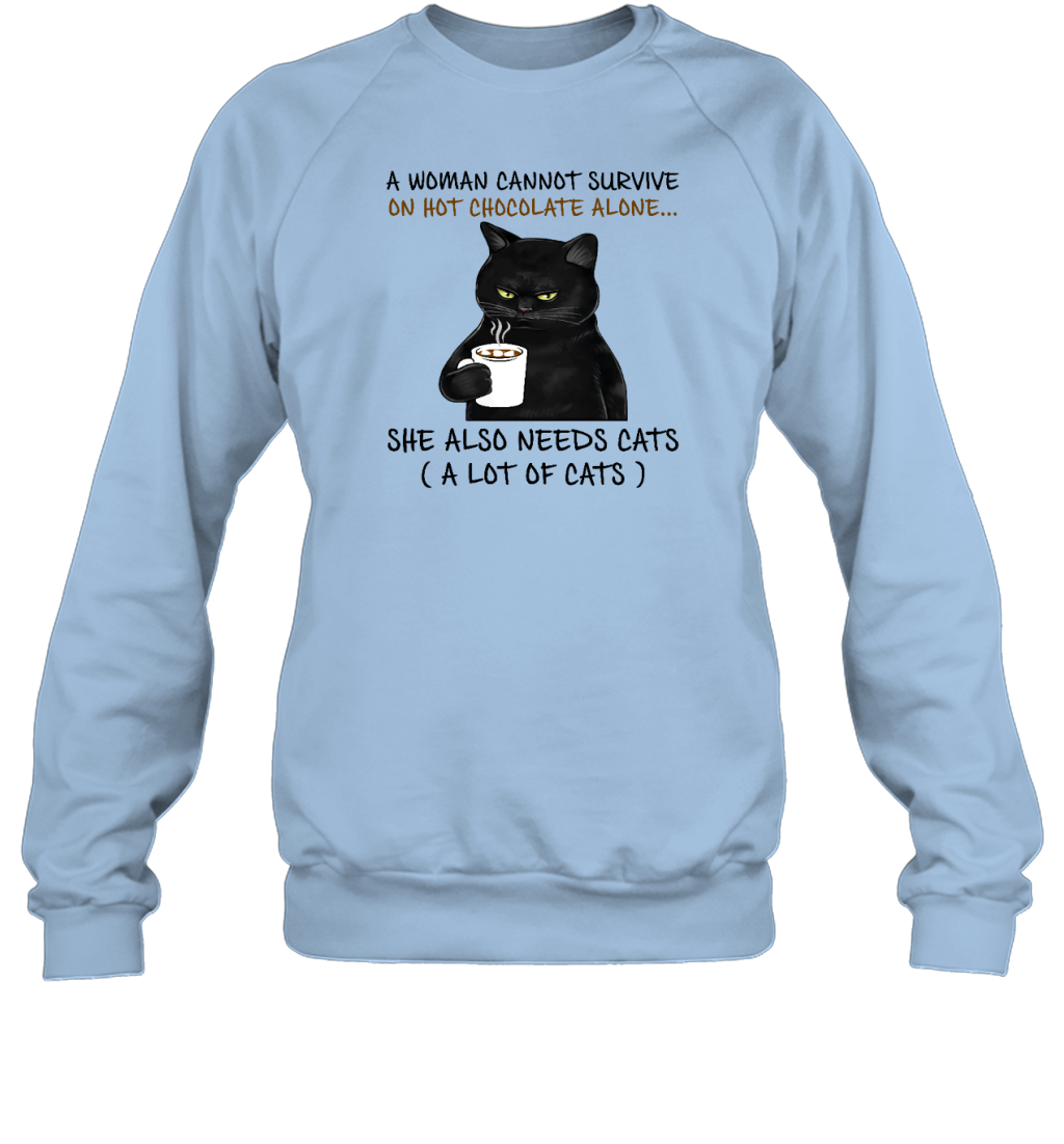 Miah1071_chocolate A Woman Cannot Survive On Hot Chocolate Alone She Also Needs Cats