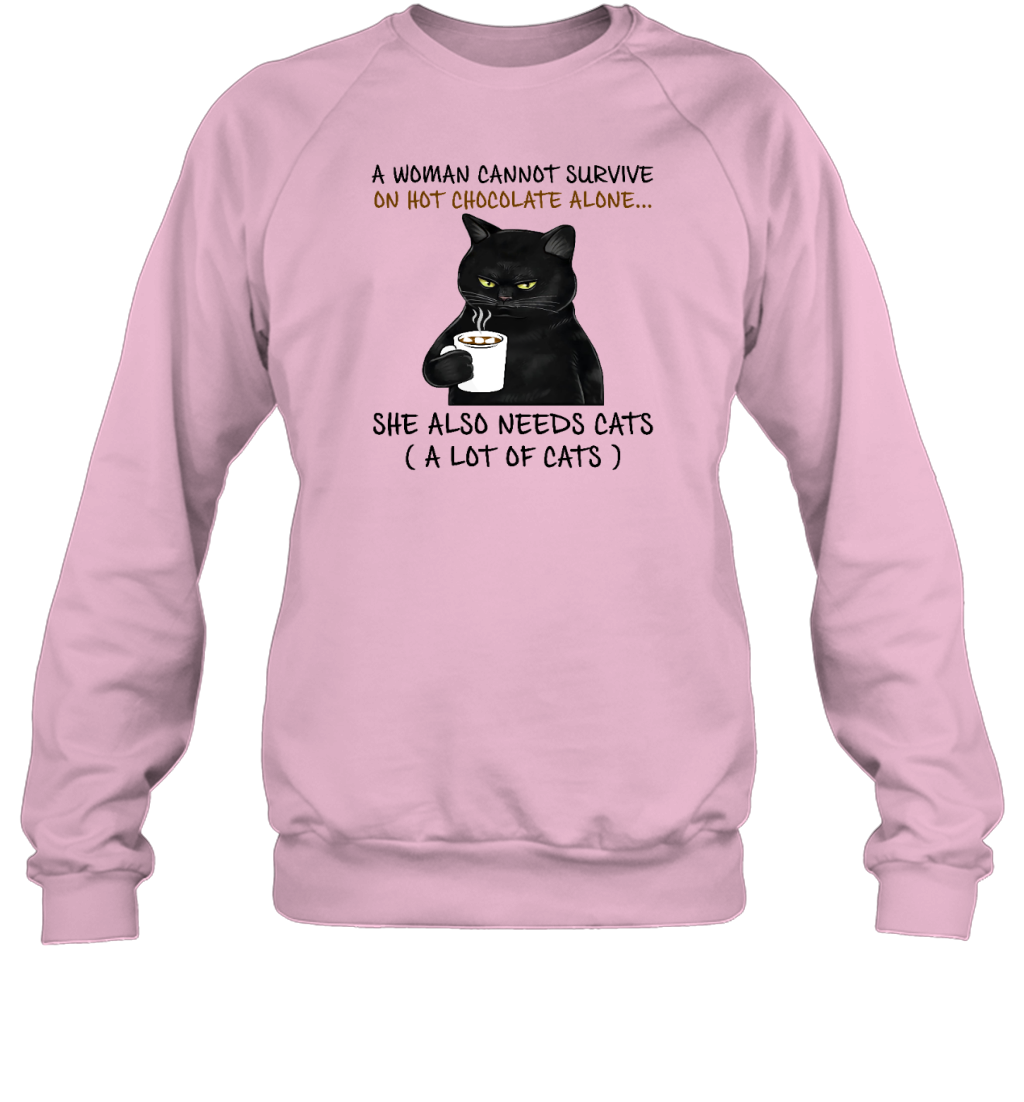 Miah1071_chocolate A Woman Cannot Survive On Hot Chocolate Alone She Also Needs Cats