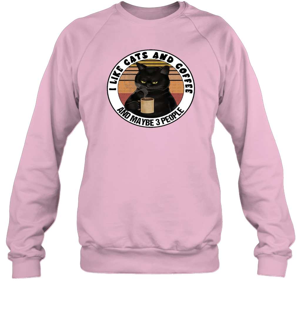 ETT915a I Love Cats And Coffee And Maybe 3 People