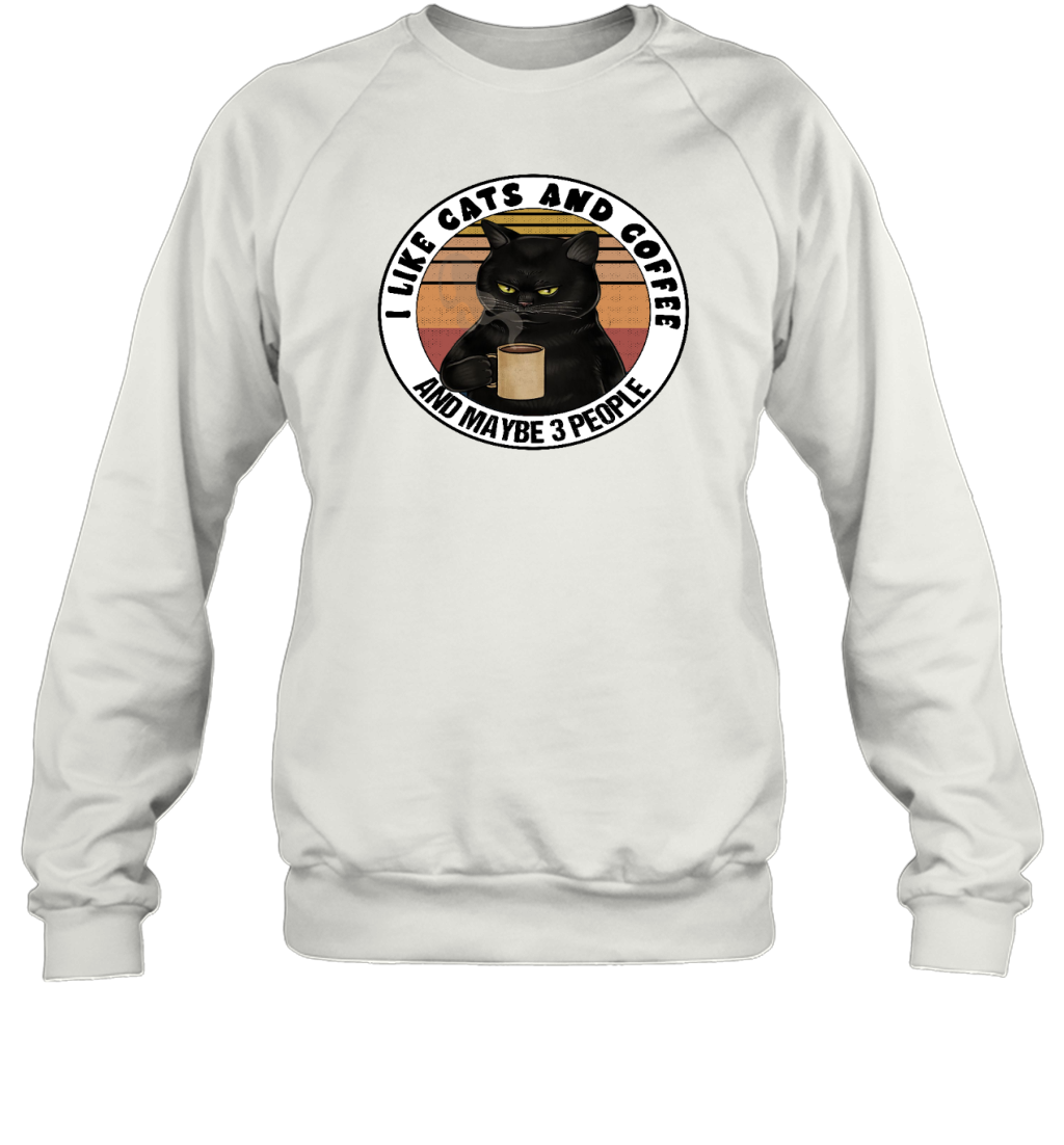 ETT915a I Love Cats And Coffee And Maybe 3 People