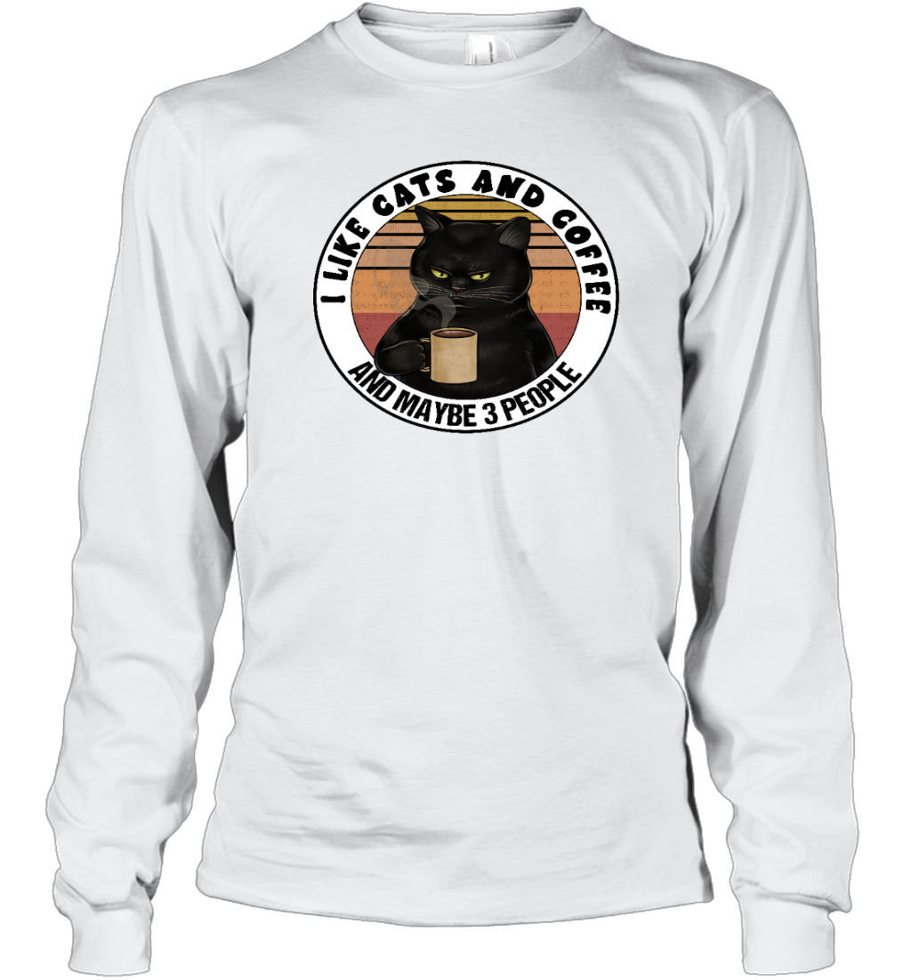 ETT915a I Love Cats And Coffee And Maybe 3 People