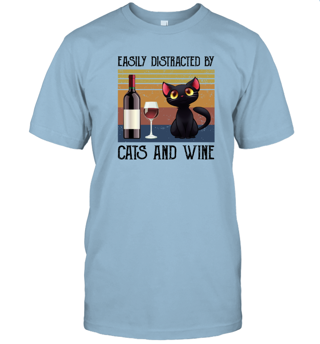 ETT262 Easily Distracted By Cats And Wine