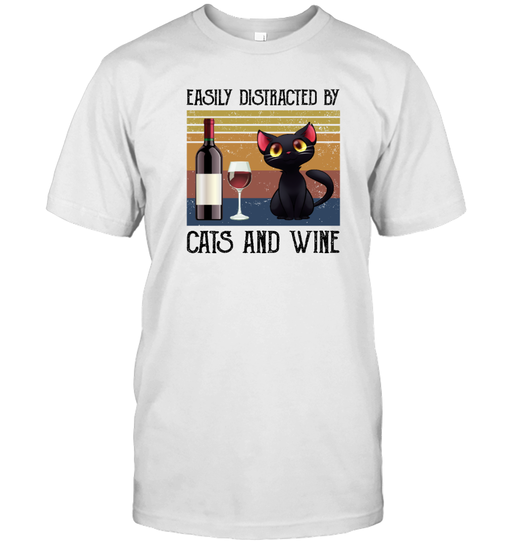 ETT262 Easily Distracted By Cats And Wine